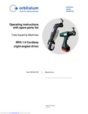 Orbitalum RPG 1.0 Operating Instructions With Spare Parts List
