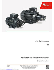 Bühler technologies BFP 15 Installation And Operation Instructions Manual