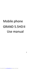 Blu GRAND 5.5HDII User Manual