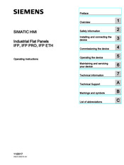 Siemens SIMATIC HMI series Operating Instructions Manual