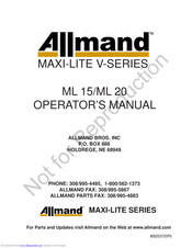 Allmand ML 20 Operator's Manual