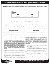 Sigtronics UltraSound US-12D Operation Instructions