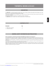 thermital MODEX ACS 40 E Instruction Manual