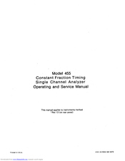 ORTEC 455 Service Manual