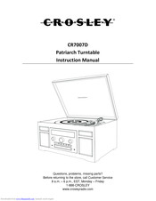 Crosley CR7007D Instruction Manual