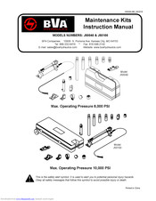 BVA Hydraulics J50040 Instruction Manual