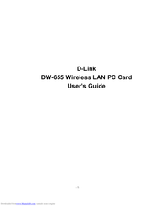 D-Link DW-655 User Manual