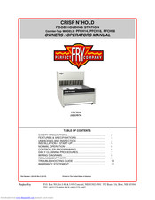 PERFECT FRY COMPANY PFCH28 Owner's And Operator's Manual