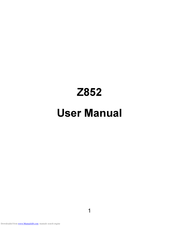 ZTE Z852 User Manual