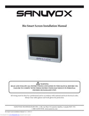 Sanuvox Bio Smart Screen Installation Manual