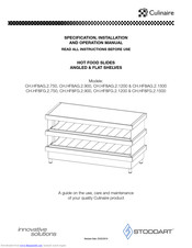 Culinaire CH.HFSAG.2.900 Specification, Installation And Operation Manual