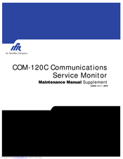 Aeroflex COM-120C Maintenance Manual Supplement