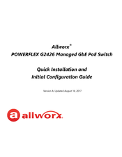 Allworx POWERFLEX G2426 Quick Installation And Configuration Manual