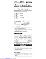 B.A. International Ultimate BA105T Operation Manual