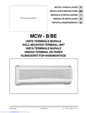 Technibel MCW-BE series Installation Instructions Manual