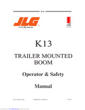 JLG K13 Operators Safety Manual