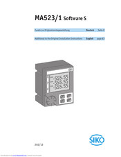 Siko MA523/1-S Installation Instructions Manual