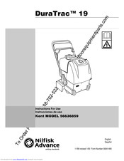 Nilfisk Advance DuraTrac 19 Instructions For Use Manual