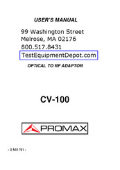 Promax CV-100 User Manual