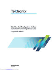 Tektronix RSA7100A Programmer's Manual