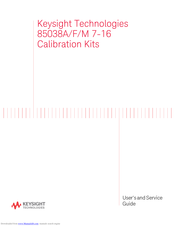 Keysight Technologies 85038A 7-16 User's And Service Manual