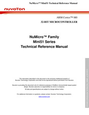 Nuvoton Mini51 Series Technical Reference Manual