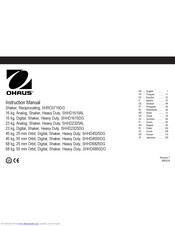 OHAUS SHHD6850DG Instruction Manual