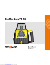 GeoMax Zone70 DG Quick Manuals