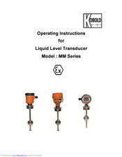Kobold MM13 Operating Instructions Manual