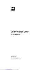 Dolby Laboratories Vision CMU User Manual