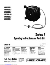 Reelcraft SCA3850 OLP Operating Instructions And Parts List Manual