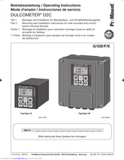 ProMinent DULCOMETER D2C Operating Instructions Manual