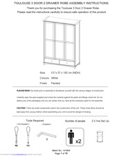 GFW TOULOUSE Assembly Instructions Manual