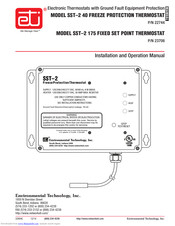 Environmental Technology SST-2 40 Installation And Operation Manual
