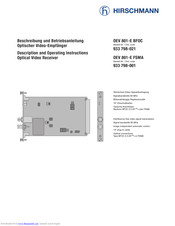 Hirschmann OEV 801-E FSMA Description And Operating Instructions