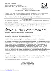 Dexter Laundry T-20 SWD Installation & Operation Instructions