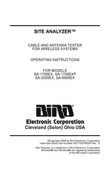BIRD SITE ANALYZER SA-1700EXP Operating Instructions Manual