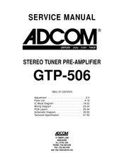 Adcom GTP-506 Service Manual