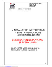 PARRY MSF12 Instructions For Installation, Safe Operation And Maintenance
