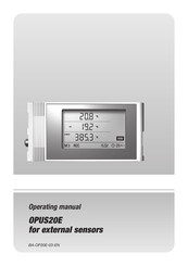 Dostmann Electronic OPUS20E Operating Manual