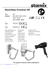 Starmix TFC Operating Instructions Manual