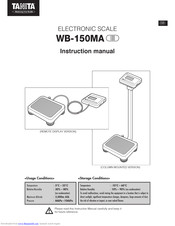 Tanita WB-150MA Instruction Manual