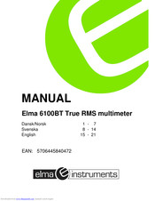 Elma Instruments Elma 6100BT Manual