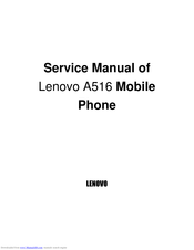 Lenovo A516 Service Manual