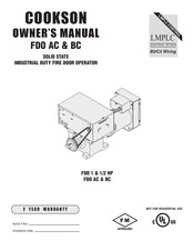 Cookson FDO BC Owner's Manual