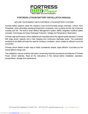 Fortress Power LFP-15 Installation Manual