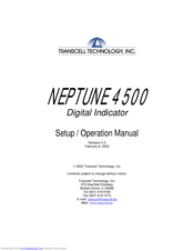 Transcell Technology NEPTUNE 4500 Installation / Setup / Operation Manual