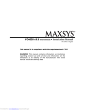 Maxsys PC4020 Installation Manual