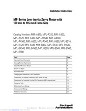 Rockwell Automation MPL-A4560 Installation Instructions Manual