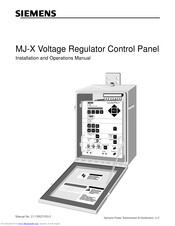 Siemens MJ-X Installation And Operation Manual